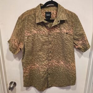 5.11 Tactical Men's Wyatt Trout Short Sleeve Snap Shirt Sz M Casual Work Wear